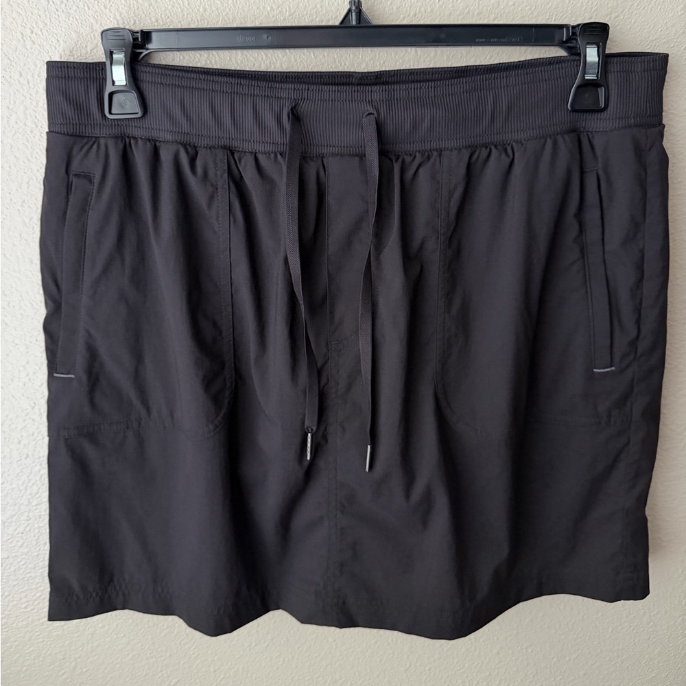 LL Bean Skort Women’s Large Black Vista Lined Outdoor Hiking Tennis Pickleball